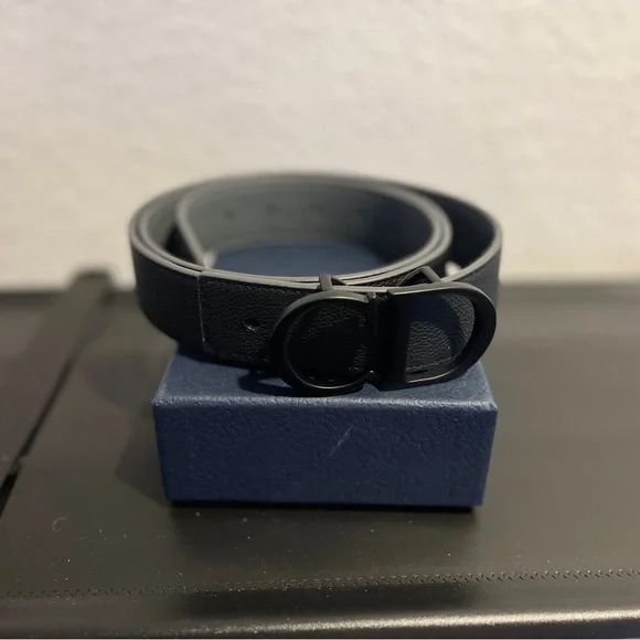 Men's Black Leather Belt (Dior)